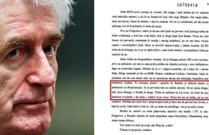 Ovo je pismo koje je ratni zločinac Karadžić pisao zločincu Krajišniku 1998.: Dodika nazvao bitangom